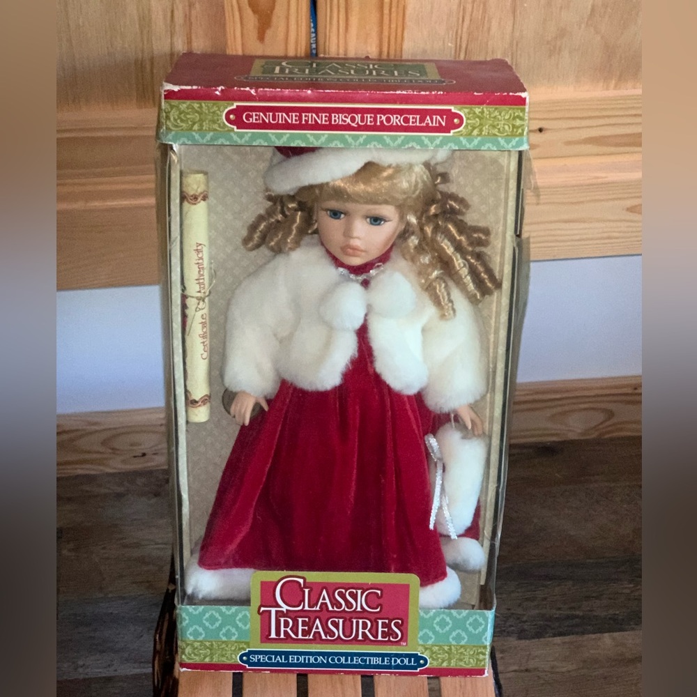 Classic Treasures special edition collectible genuine fine bisque porcelain doll